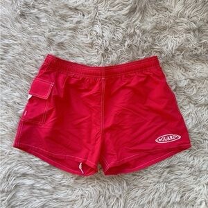 Red Lifeguard Swim Shorts